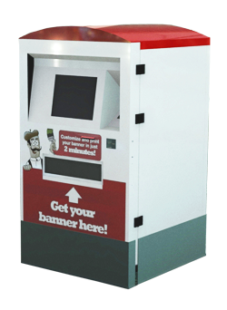 Banner Machine kiosk